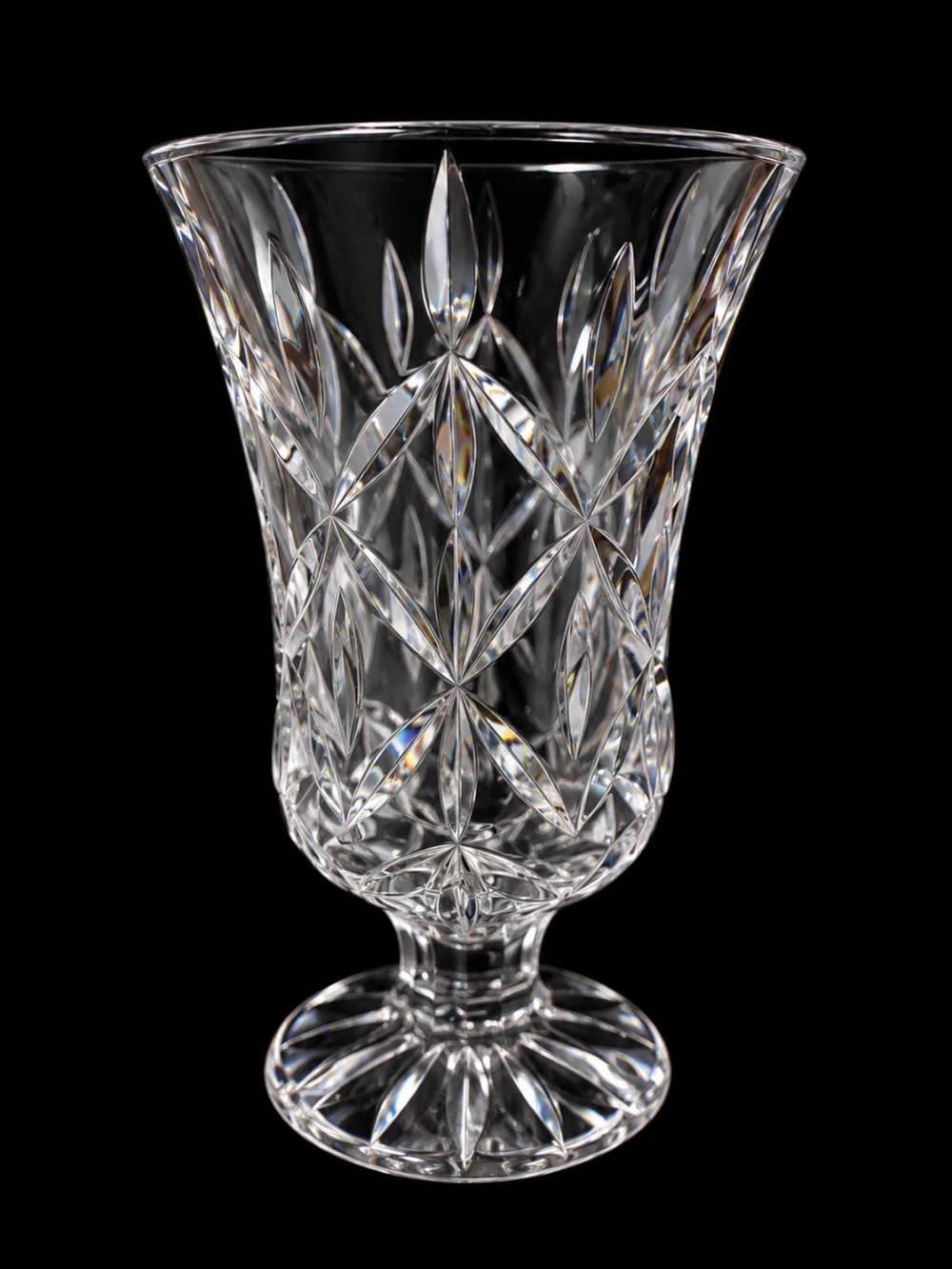 Block Crystal Vase 7.75”